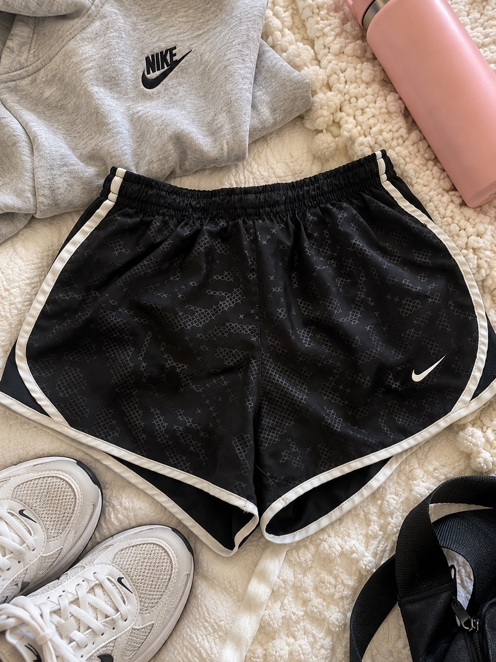 Nike Girls Medium Black Running Athletic Shorts